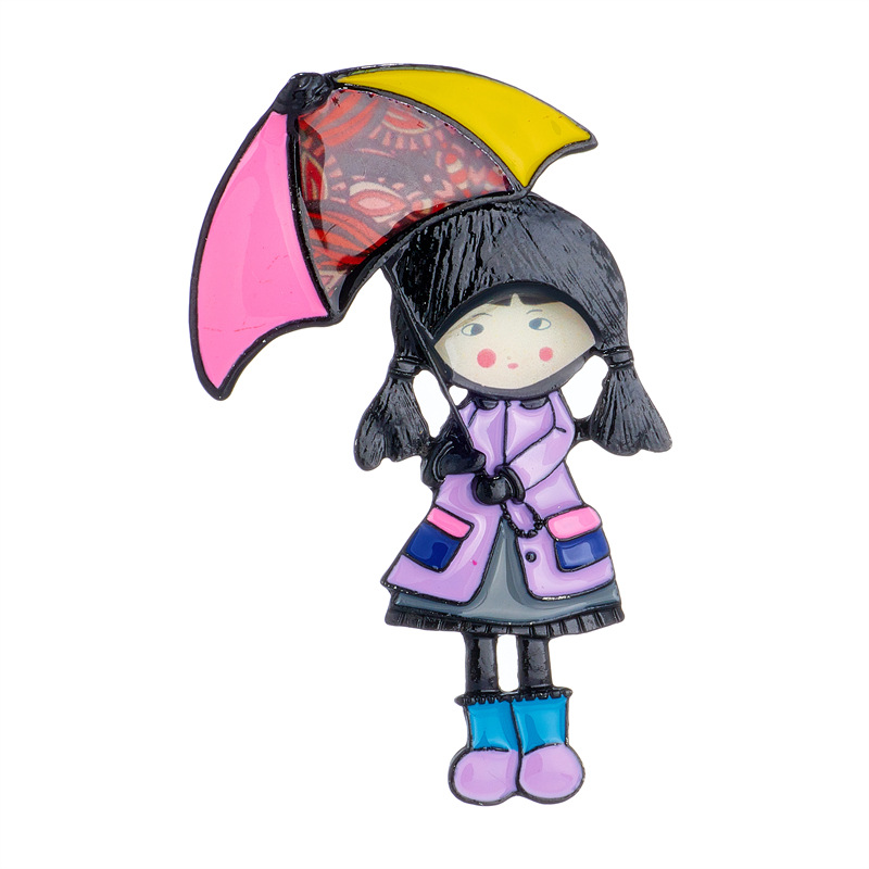 Japanese and Korean creative cloud rainbow water drop sun simulation acrylic decorative brooch, fashionable and versatile clothing corsage pic 33