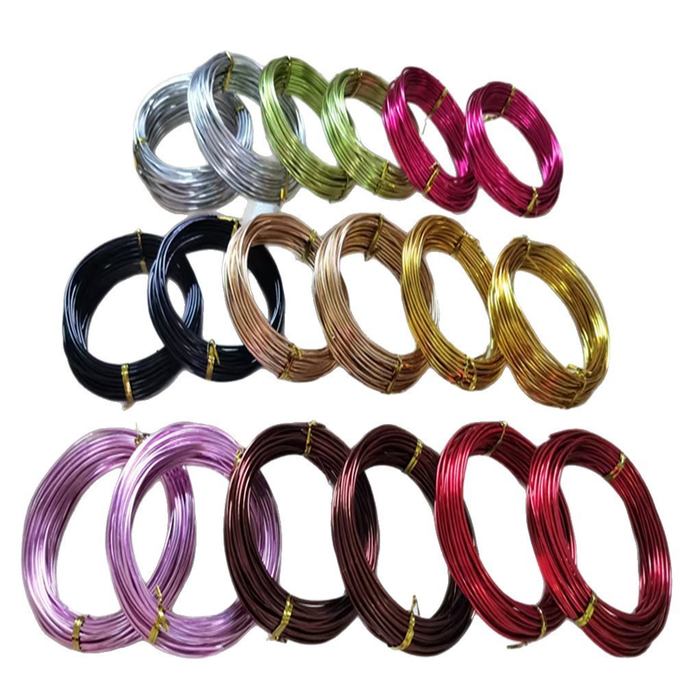 10米1卷现货现发手工彩色铝线氧化铝丝小学生手工折字彩色铝丝1.0详情图5