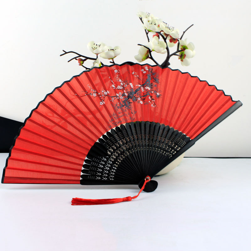 23厘米夏季汉服网红扇子女式古风随身折扇 中国风小扇子古典竹扇