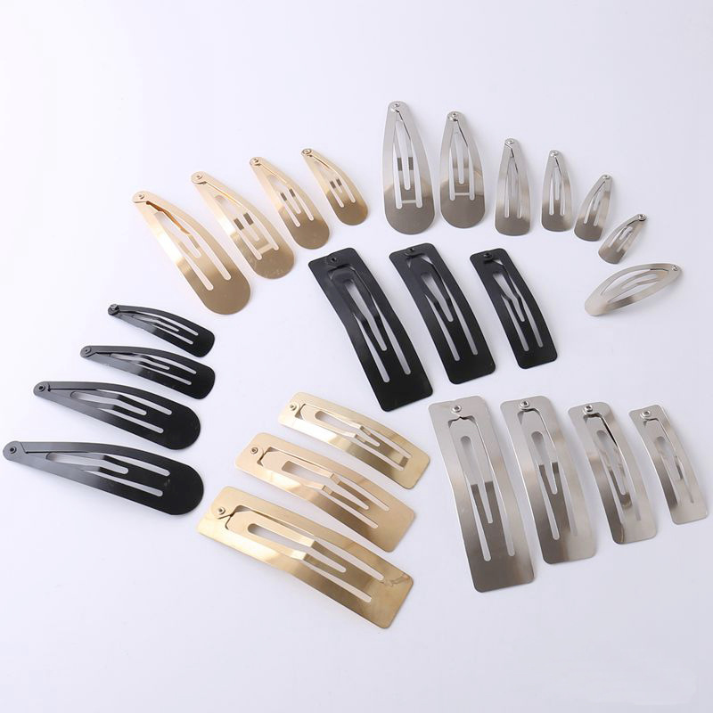 4/5/6/7/8 water drop clips, BB clips, gold, black and silver hair clips, diy handcrafted clips, hair accessories and headwear accessories full figure