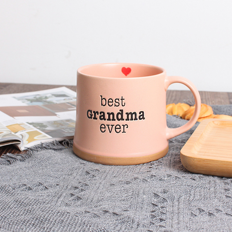 From Stock Couple Cup Small Fresh Macaron Water Cup Matte Ceramic Cup Color Glaze Cup Letter Cup Breakfast Cup Simple Water Cup Specification drawing