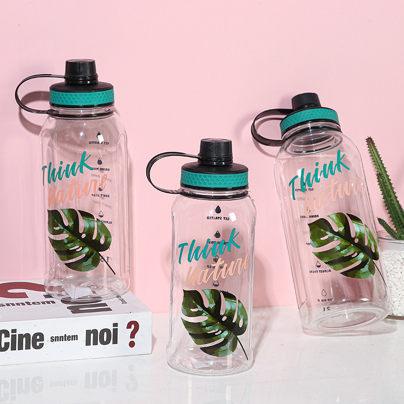 1500ml large-capacity plastic mouth cup, high-temperature resistant portable outdoor sports water cup, plastic cup, space cup with logo printing details Picture