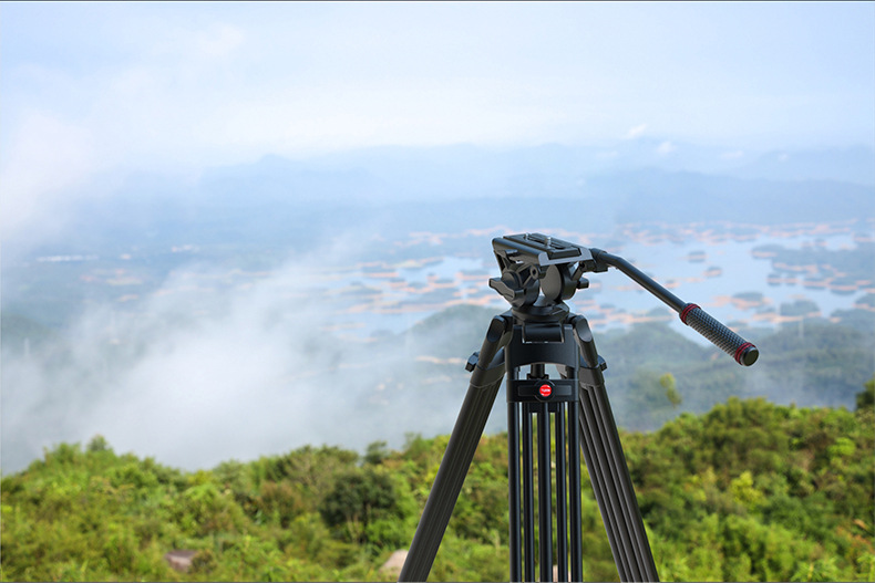 Single-lens reflex, mirrorless camera, tripod, portable tripod for photography and videography, live streaming stand, hydraulic gimbal tripod pic 2