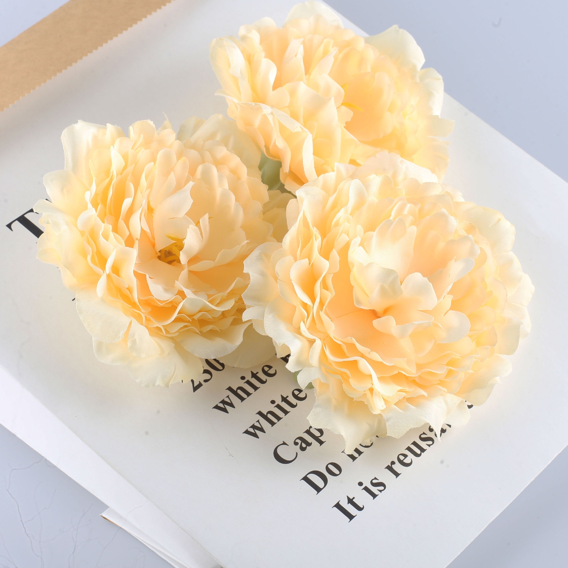 Simulation Peony Flower Head Epiphyllum Mid-Autumn Festival Lantern Festival Accessories Flower Wedding Fake Flower Big Flower Dan Photo Props