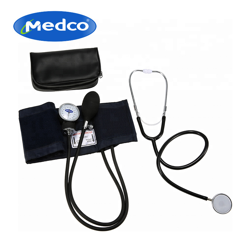 Foreign trade cross-border upper arm blood pressure monitor, liquid-free blood pressure monitor with single-sided stethoscope, medical mercury-free blood pressure monitor