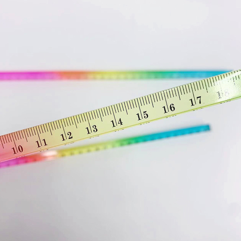 Acrylic 30cm straight ruler, whiteboard, blackboard, measuring ruler, drawing, learning scale, color multi-functional ruler, high precision Specification image
