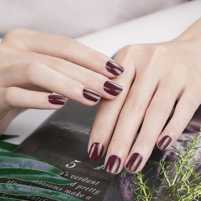 Zhengxiang New Gel Nail Sticker Solid Color Nail Sticker European And American Semi-Curable Uv Nail Sticker Amazon Nail Sticker Specification drawing