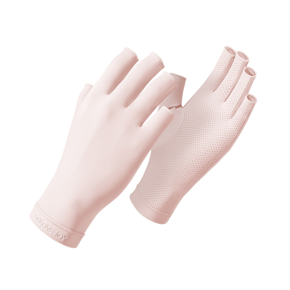 New nail art sun protection gloves, women's hyaluronic acid skin-friendly breathable driving UV protection ice Silk Gloves MJ04 Item Picture