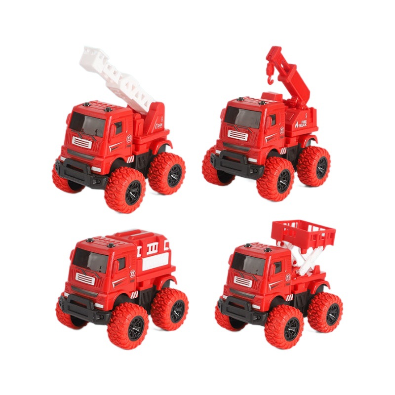 Street stall wholesale inertial simulation engineering fleet sets, excavators, fire engines, sanitation vehicles, toys, boys' cars Item Picture