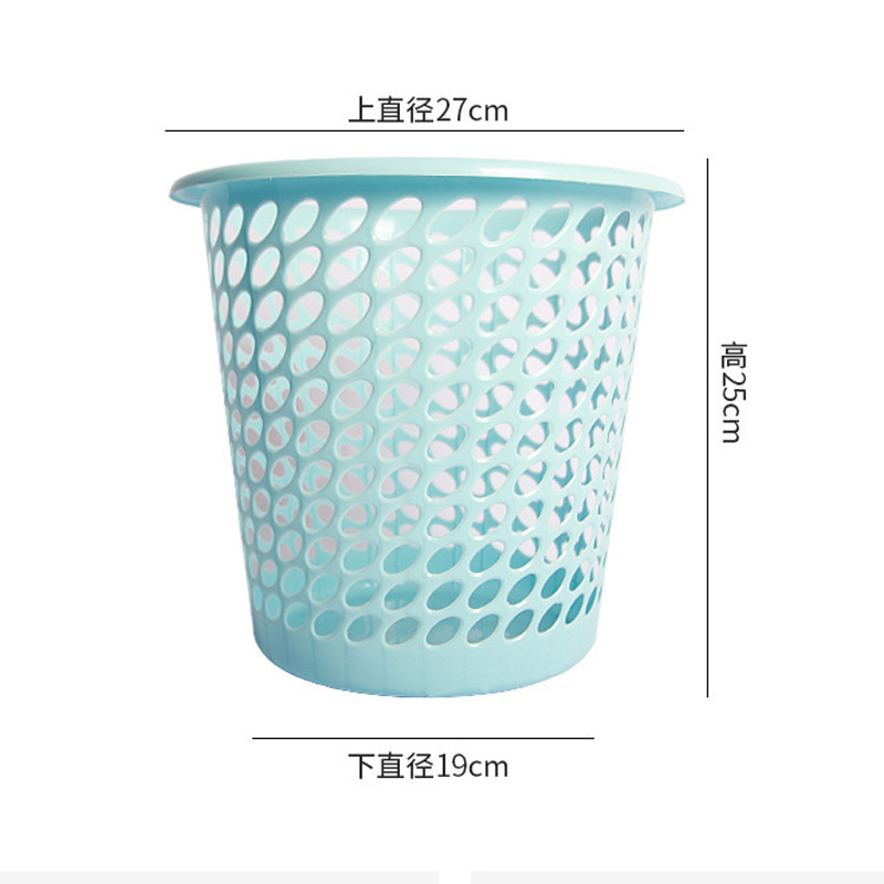Wholesale of simple bathroom and living room plastic trash cans, hollowed-out garbage baskets and paper baskets for household use, high appearance level wholesale details Picture