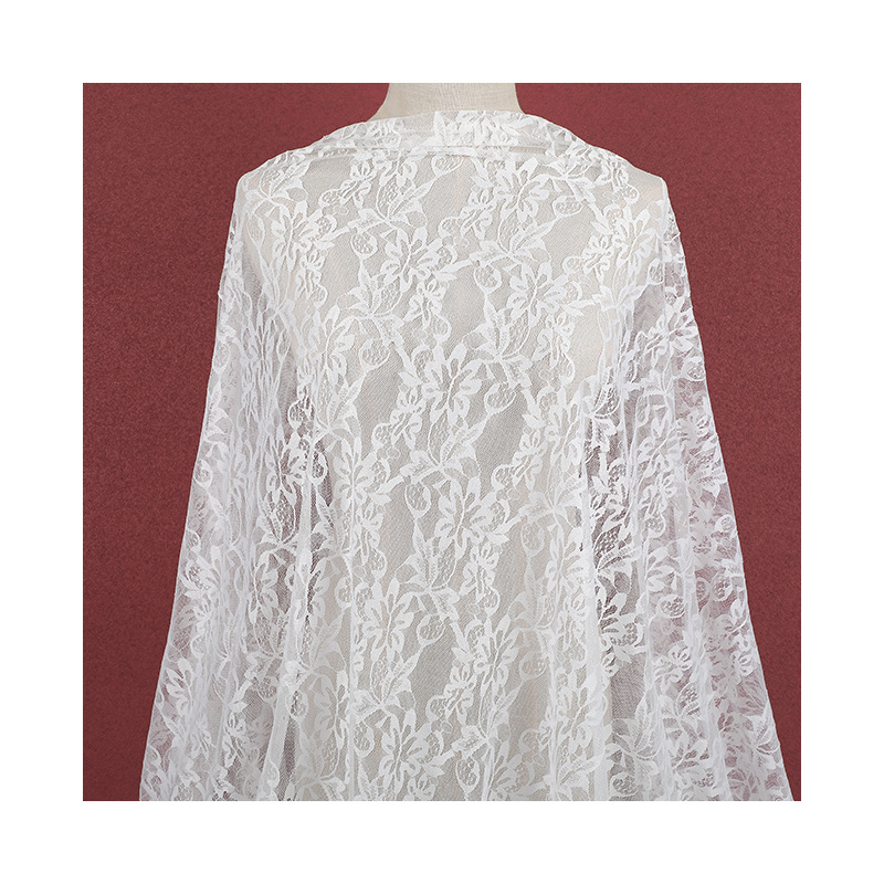 Strand nylon lace fabric, stretch lace fabric, wedding dress, clothing, lace accessories factory in stock Item Picture