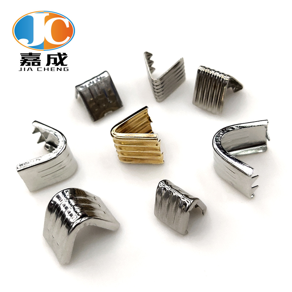 Metal zipper tail clips, 3-patterned clips, striped webbing clips, belt clips, luggage hardware zipper accessories, horse buckle