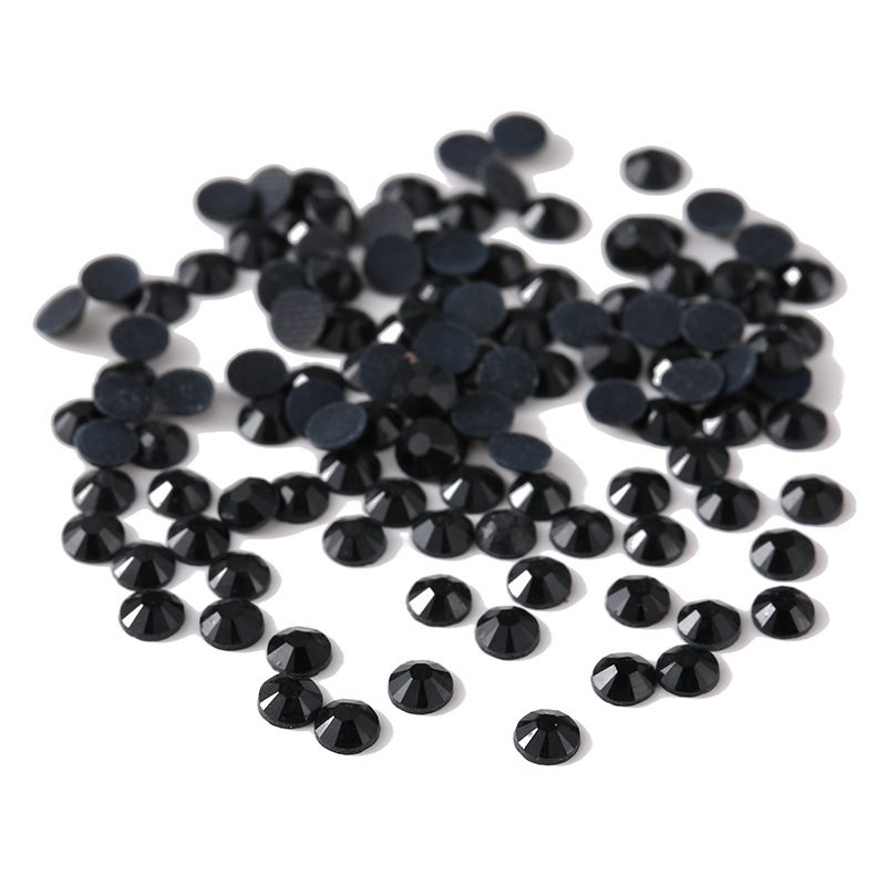 Wholesale Bag Round Resin Drill Flat Bottom Drill Clothing Shoes Hat Accessories Diy Mobile Phone Case Paste Black Mine Silver Mine Ash Gold Item Picture