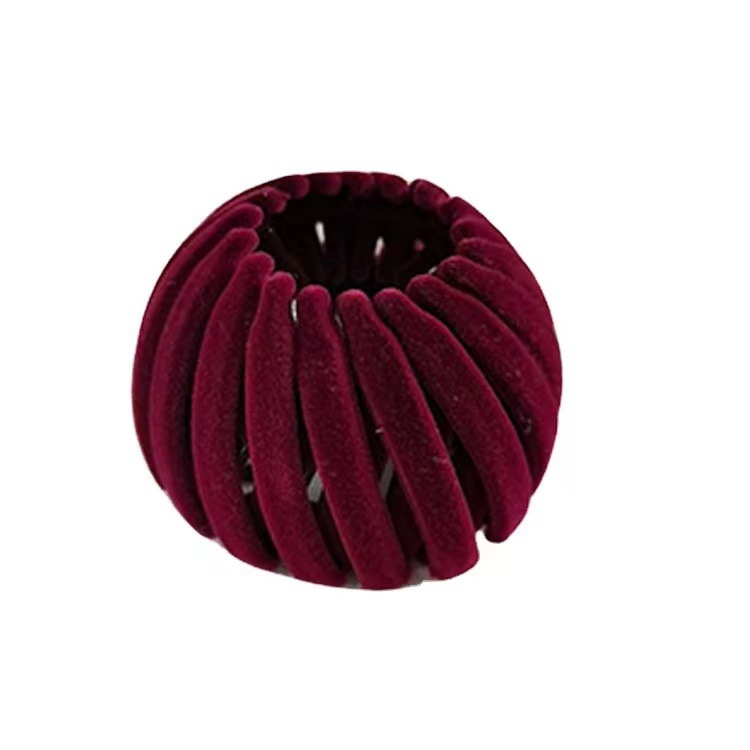 Korean Version Of Ins Bird's Nest Hairpin Bun Head Lazy Man Hair Band Horsetail Velvet Bird's Nest Fixed Hair Band Tray Item Picture