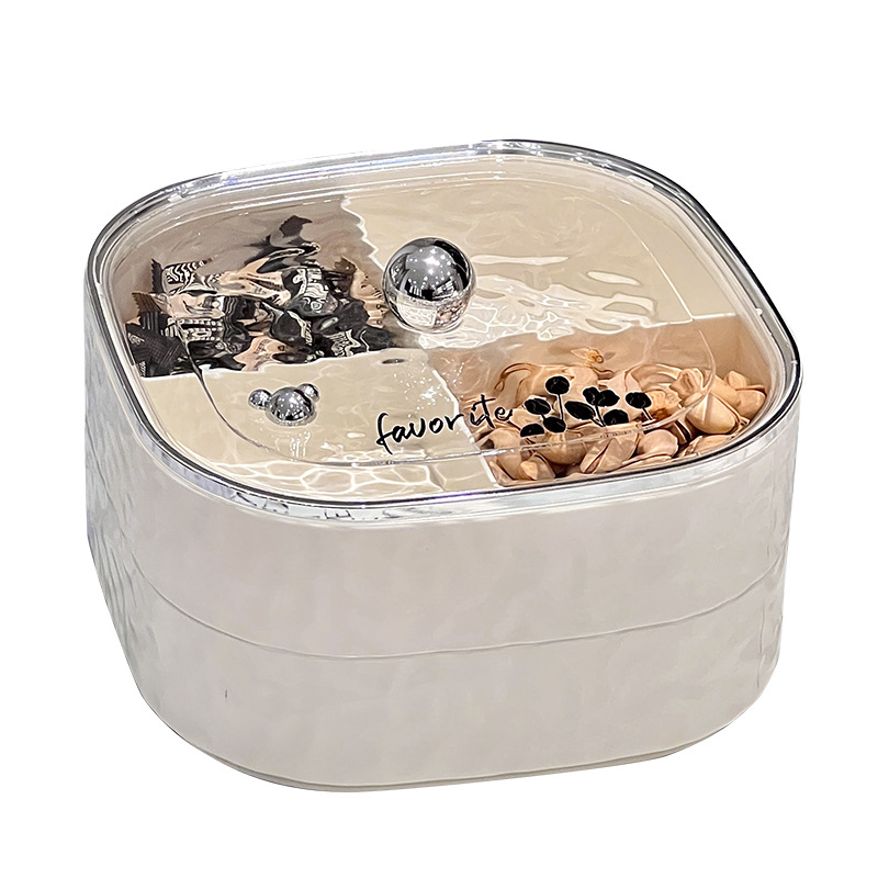 "Internet celebrity high appearance level cream-style dried fruit storage box, home living room sealed with lid, snack nuts and fruit plate, consignment. Internet celebrity high appearance level cream-style dried fruit storage box, home living room sealed with lid, snack nuts and fruit plate Application Scenario