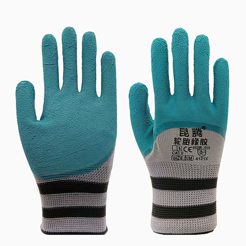 Gloves, labor protection gloves, wear-resistant, construction site men with glue, steel bar carpenters, masons, scaffolders, anti-slip, non-smelly hands, breathable Item Picture