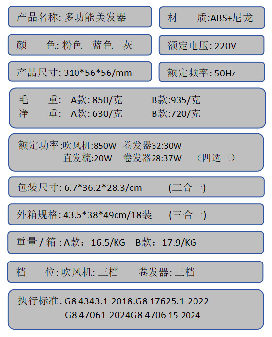 跨境多功能全自动卷发棒换头大卷大波浪直发玉米蛋卷自动卷吹风机详情2