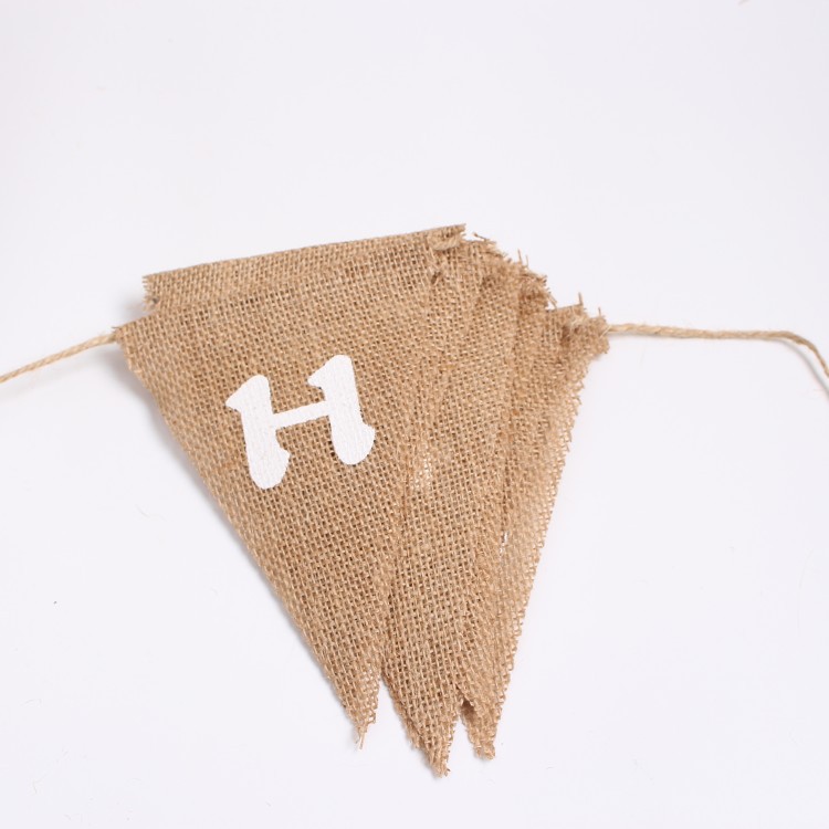 European and American Christmas wedding decoration items, party swallowtail flag, HAPPY BAR, linen triangular flag Application Scenario