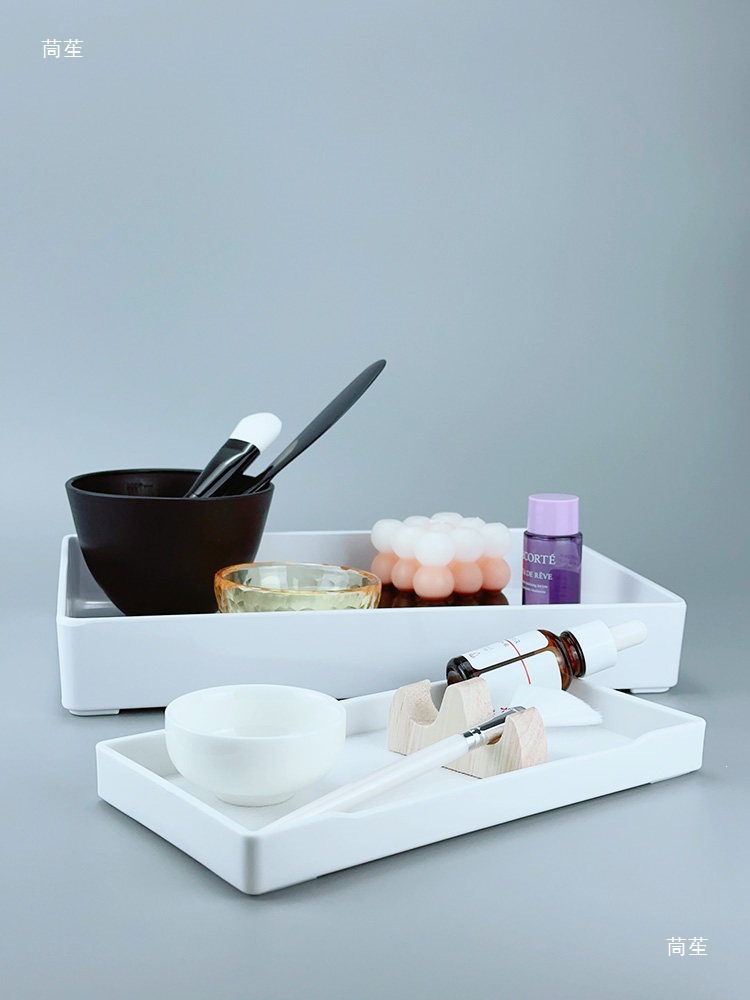 High-edge tray skin management beauty cart product placement lotion skin care products SPA melamine tray Application Scenario