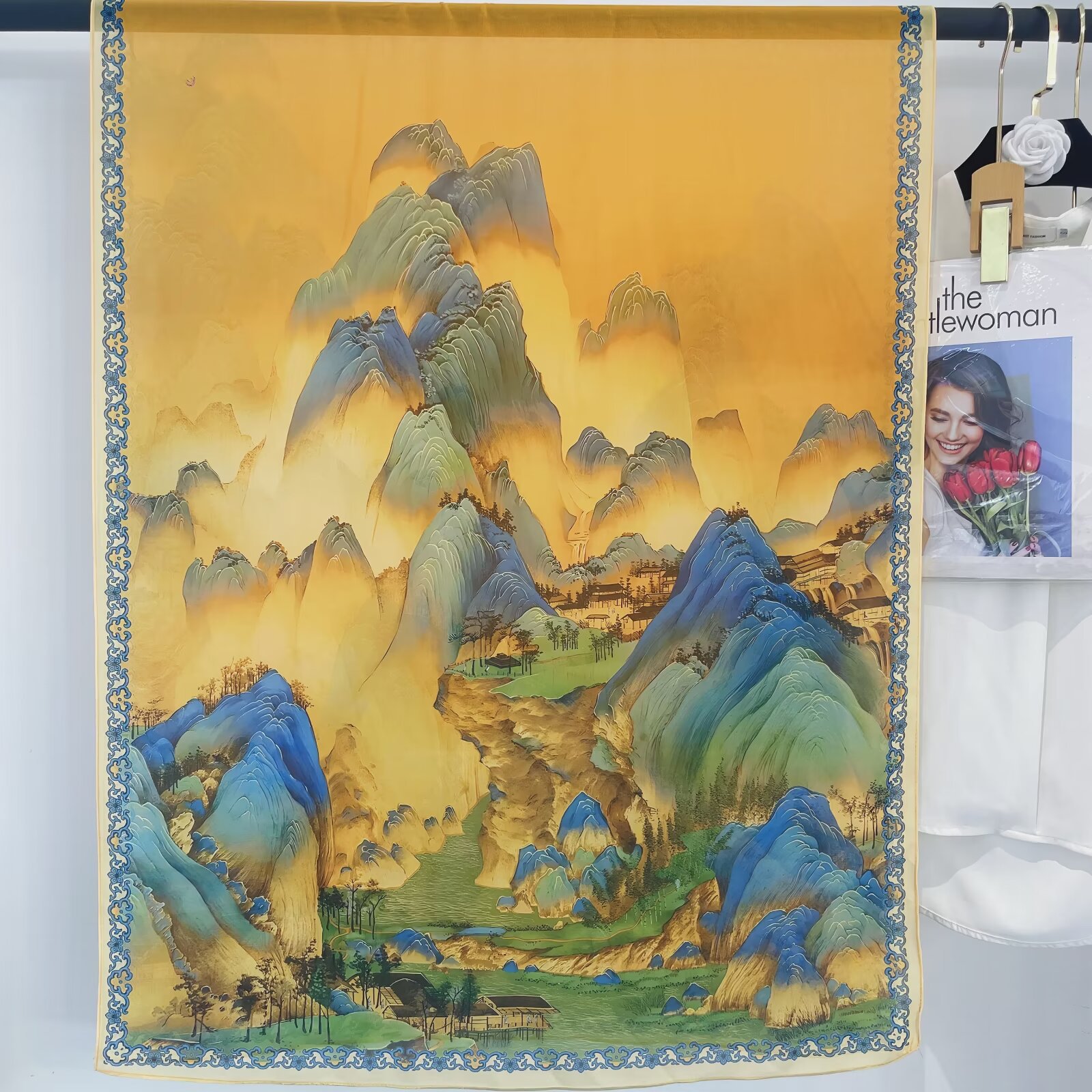 围巾/方巾/围巾桑蚕丝/穆斯林防晒/绣花围巾产品图