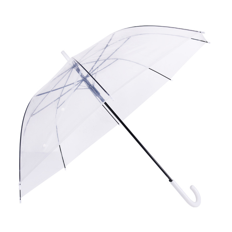塑料透明雨伞/制logo白底实物图