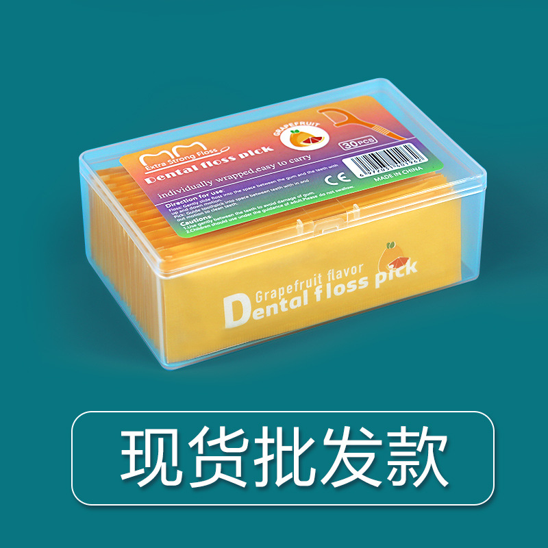 Cross-Border Wholesale Fruit Flavored Floss Thin Independent Packaging Foreign Trade High Tension Mint Super Floss Stick Pick Toothpick Application Scenario