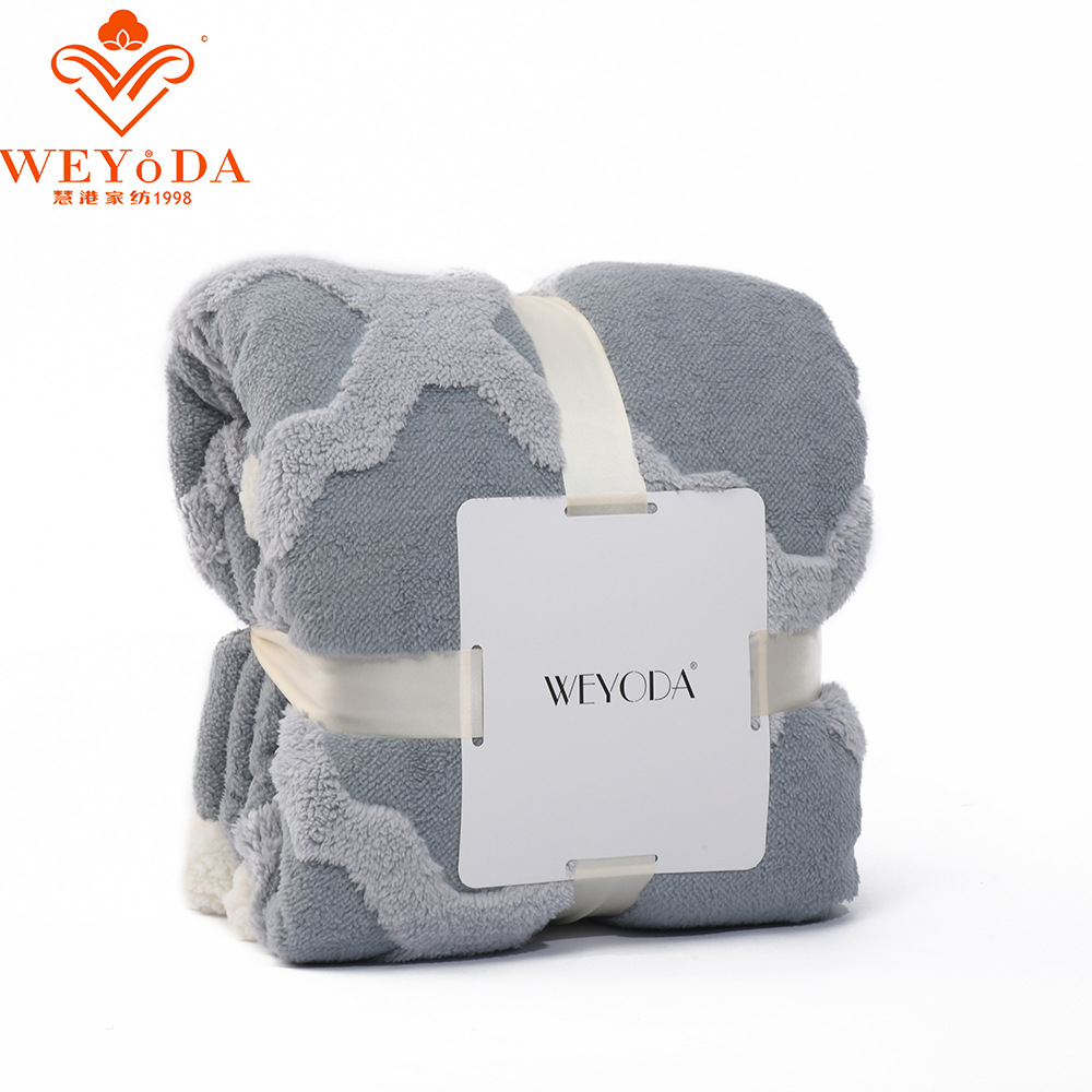 Winter Flannel Blanket Nap Air Conditioning Blanket Single Double Double Thick Lamb Blanket Item Picture