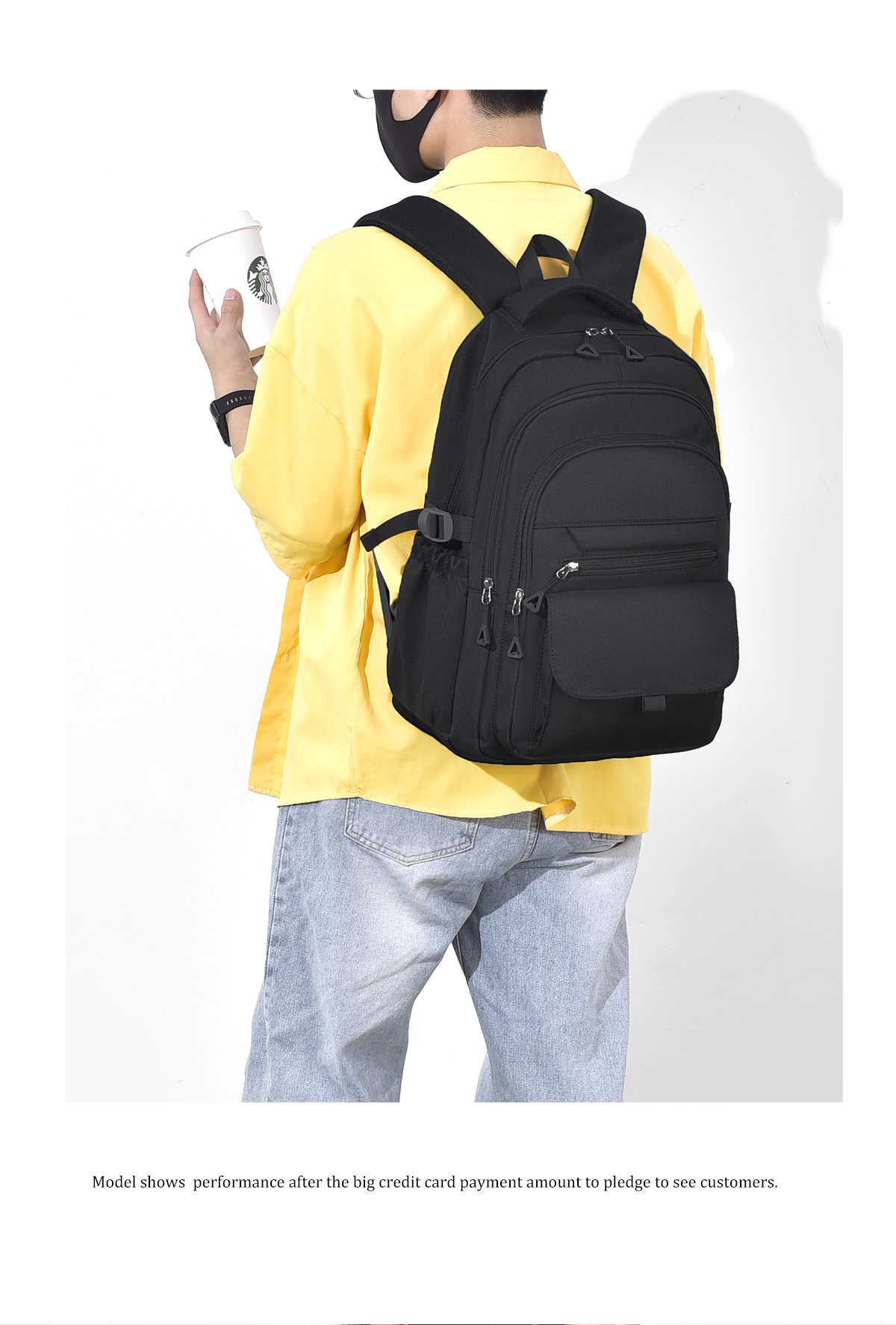 纯色百搭学生书包双肩包15.6寸牛津布初高中大学生背包休闲旅行包详情19