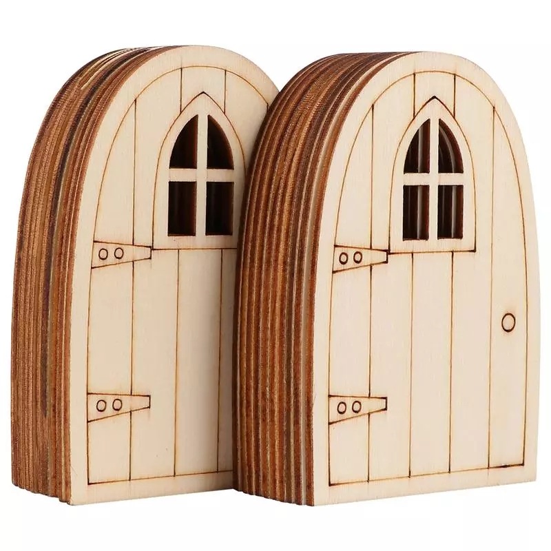 Wooden Fariy Door2mm木头质小精灵之门创意摆件装饰ebay外贸新款详情图1