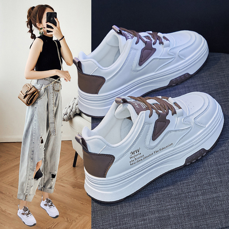 ins Korean version of flat small white shoes women 2023 spring new breathable casual student board shoes running shoes BB-907 full figure