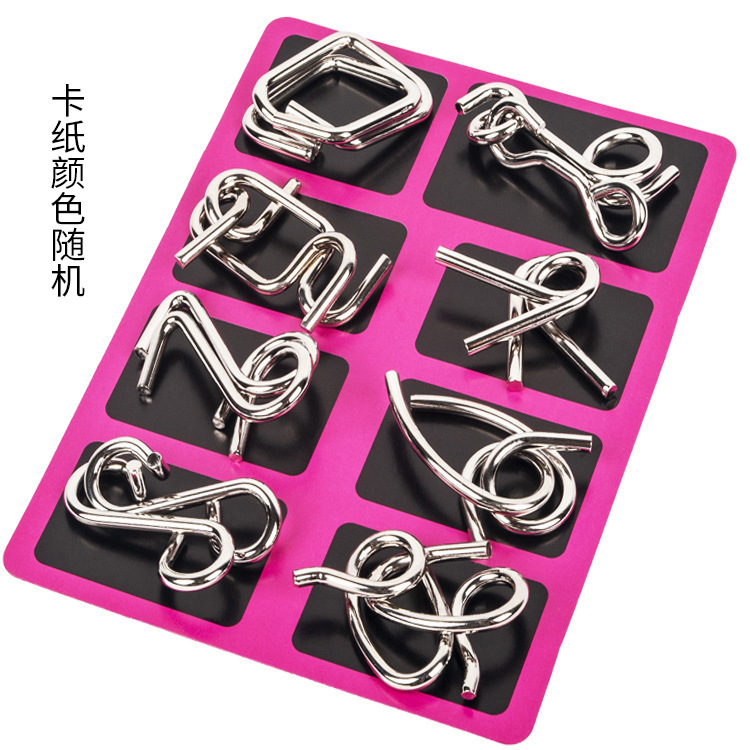 Intelligence Unbuckle 24 Sets Of Luban Lock Children Unlock Ring Educational Toys Nine Sets Of 32 Sets Of Primary School Students Specification drawing