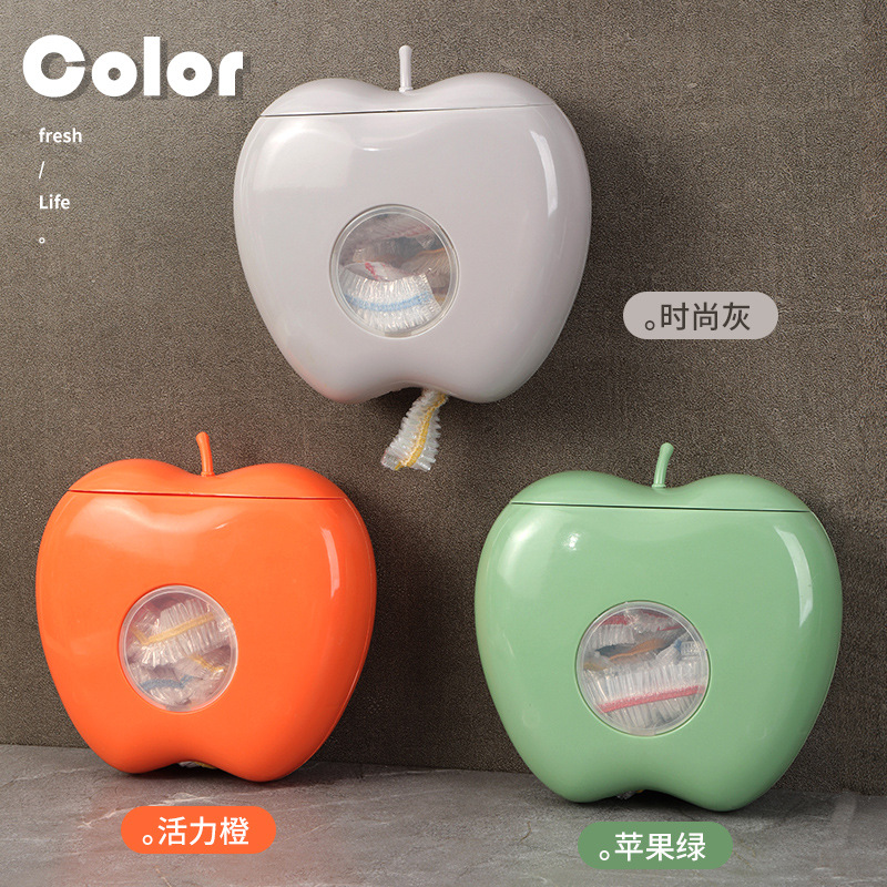 Storage box with cling film cover, kitchen household wall-mounted large-capacity non-perforating cling bag, wall-mounted pull-out and organizing box Application Scenario