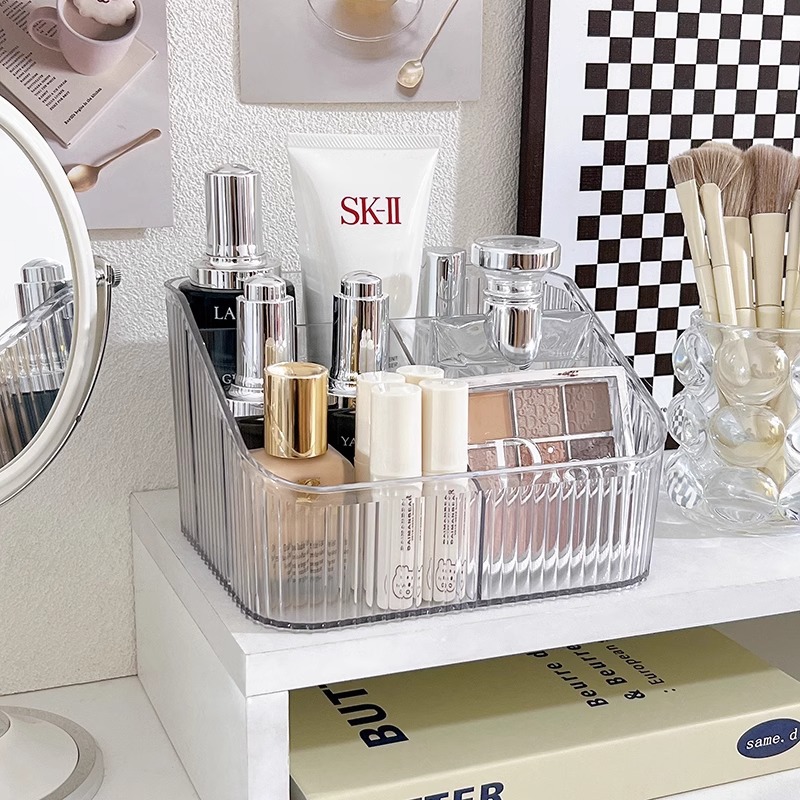 Desktop Storage Box Living Room Coffee Table Transparent Organizing Box Student Dormitory Desk Stationery Makeup Brush Sundry Storage Box details Picture