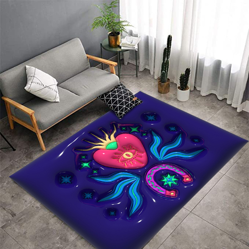 跨境3D视觉/地垫地毯/家用防滑地垫细节图