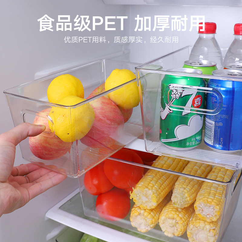 G6342021 New double-sided handle Storage box, modern and simple food storage box, PET material fruit and vegetable storage box Application Scenario