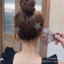 High appearance level rhinobarn Star Hair comb Hair comb Invisible back head disc girl hair pin comb
