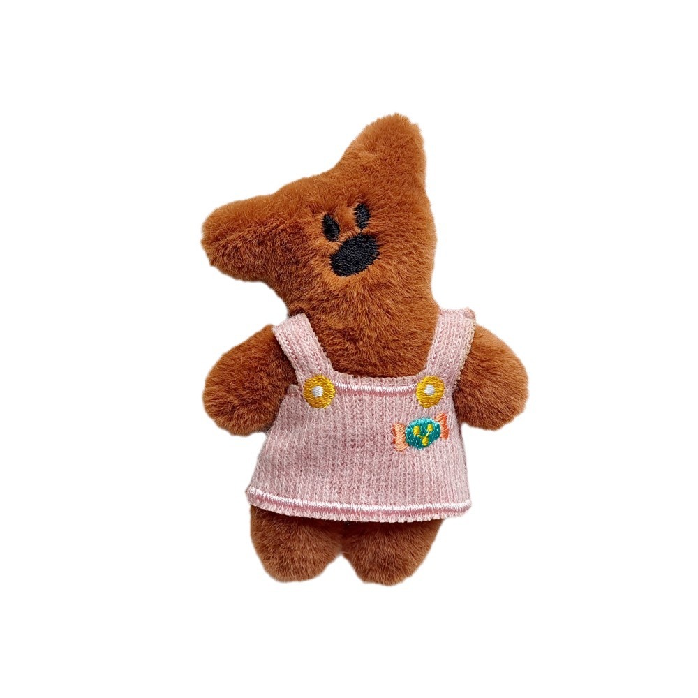 Finished trendy toy figurines, Bean Bear pendants, clothes to wear, plush handcrafted dolls, bear couple style bags, cute pendants Item Picture
