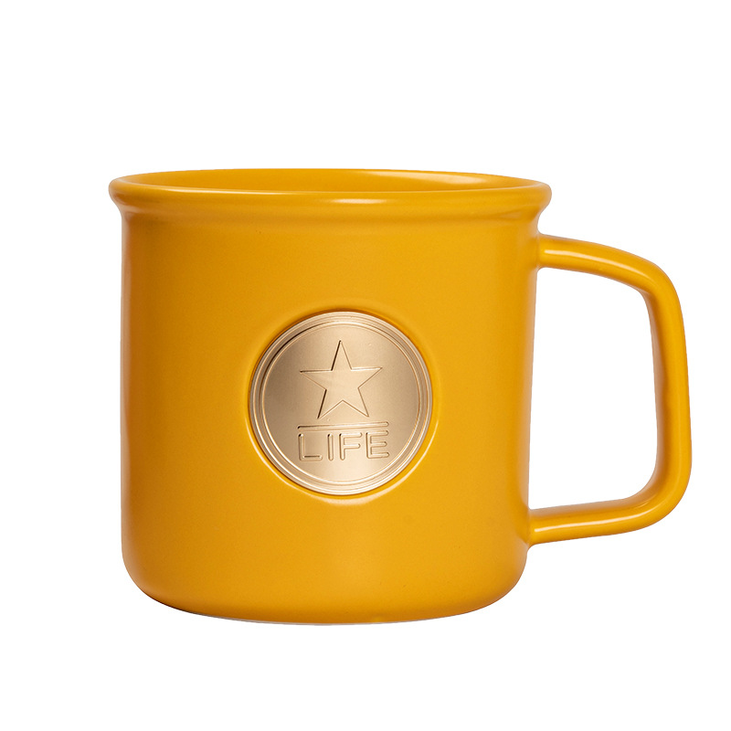 Starba-style mugs, copper plates, enamel cups, copper MEDALS, ceramic water cups, customizable logos, cultural and creative opening gifts Item Picture