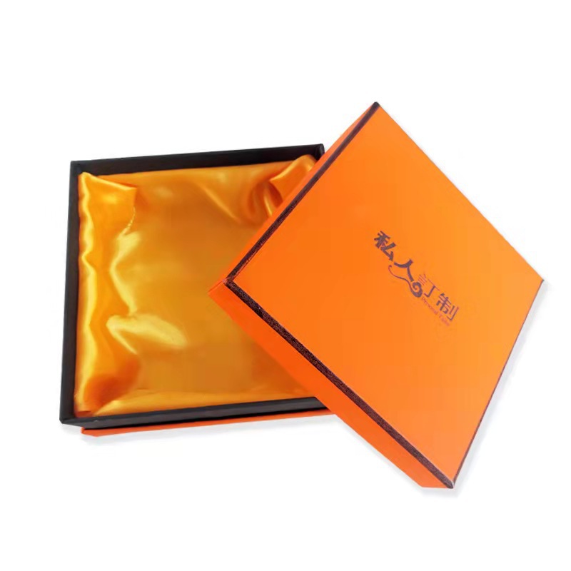橙色私人定制皮带包装盒 天地盖 首饰盒 订做礼品包装袋LOGO