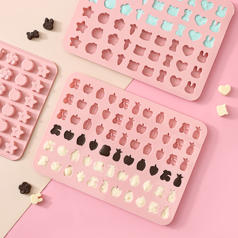 Small Animal Silicone Abrasive Diy Creative Fruit Mold Qq Candy Chocolate Cookie Silicone Mold Application Scenario