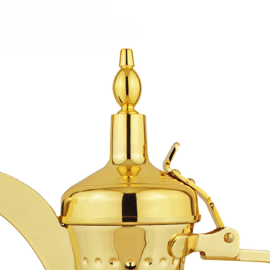 Manufacturer: Middle Eastern Arab Dallah teapot, stainless steel polka dot kettle, gold and silver eagle beak coffee pot Application Scenario