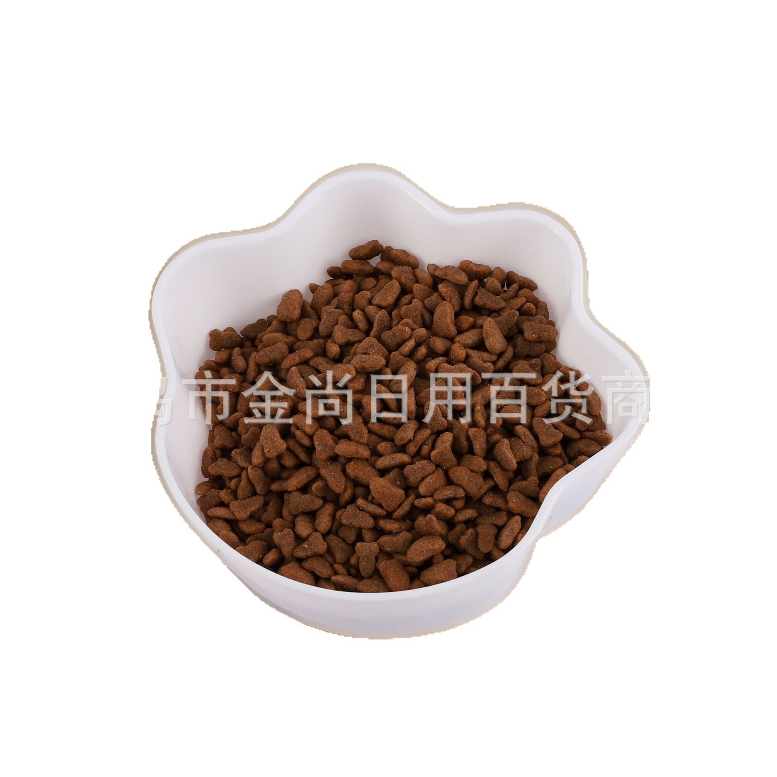 New cross-border candy-colored pet slow food bowl, dog bowl, cat food bowl, food bowl, small pet cat paw style, single bowl with water Item Picture