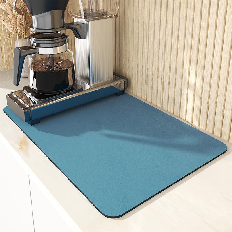 Kitchen bowl, plate, bar counter water-draining mat, absorbent and easy-to-drink glass mat