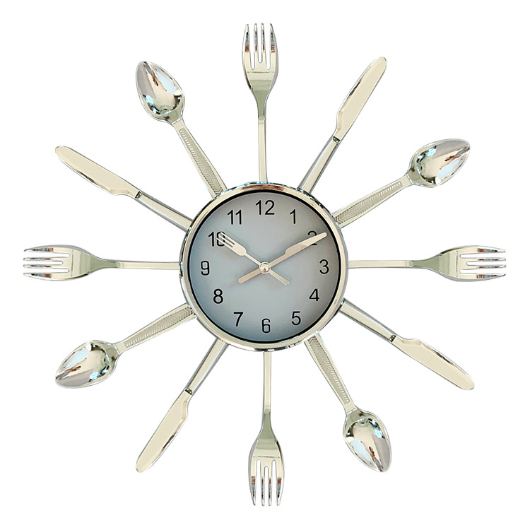 厨房塑料餐具挂钟产品图