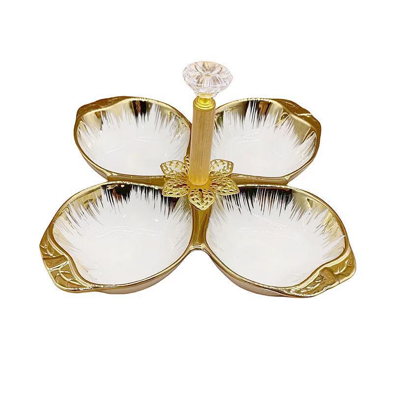 糖果创意分格盘点心干果盘客厅茶几18聚会酒店零食瓜子水果拼盘