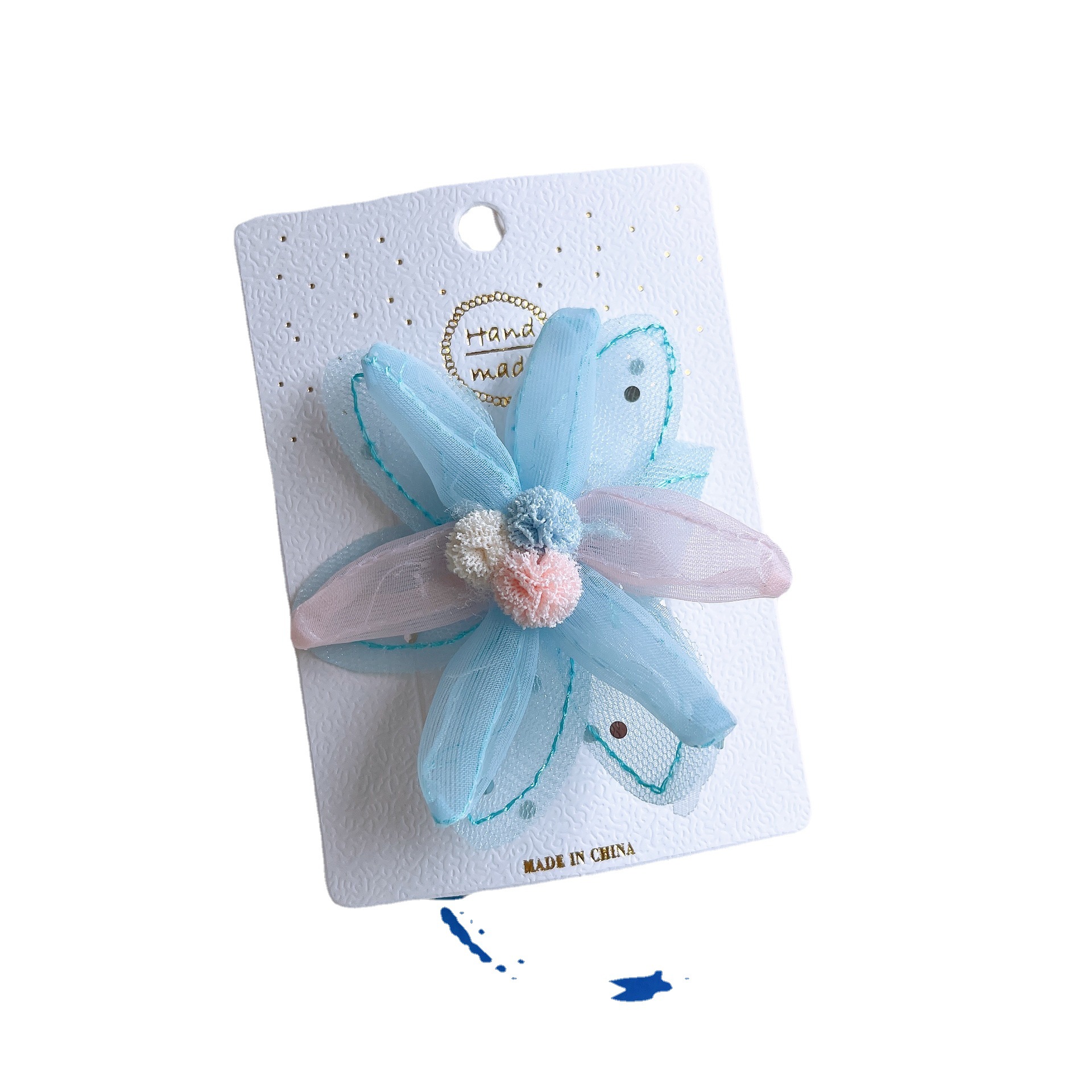 Mesh Three-Dimensional Hairball Flowers Sweet Hair Accessories Girl Hair Cute Ponytail High Stretch Korean Hairpin Hair Rope Item Picture