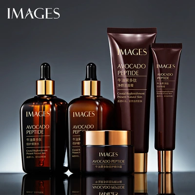 Image beauty skin care set moisturizing tender skin small brown bottle milk set box women cosmetics manufacturers direct sales