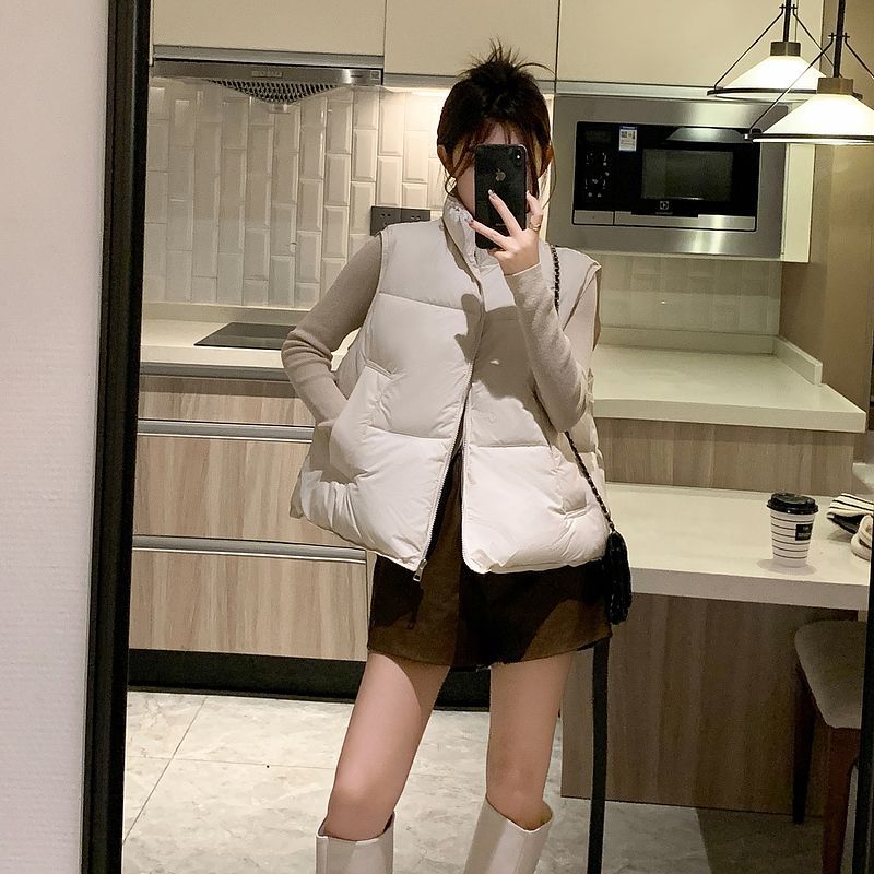 Pregnant Women Vest Coat Autumn And Winter Loose Warm Padded Coat Padded Coat Winter Thick Collar Short A Word Big Belly Specification drawing