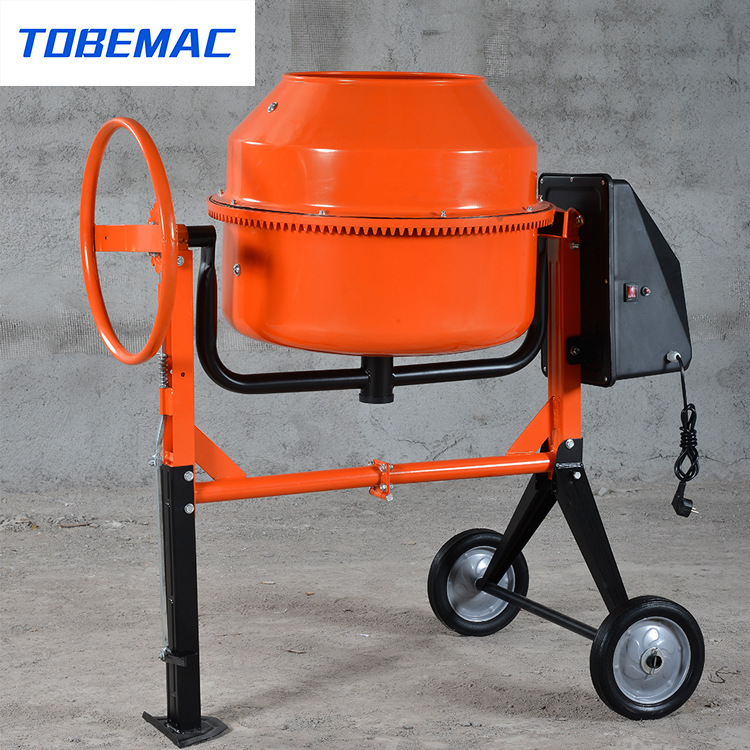 Concrete mixer, hand-pushed small mixer, construction site drum mortar concrete 200 mixer Specification image