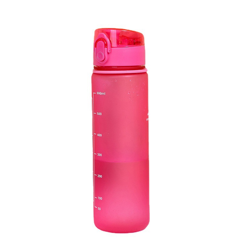Cross-border 1L bouncy lid sports water bottle, high appearance level water cup, portable plastic cup, simple and anti-drop student water cup for girls Item Picture